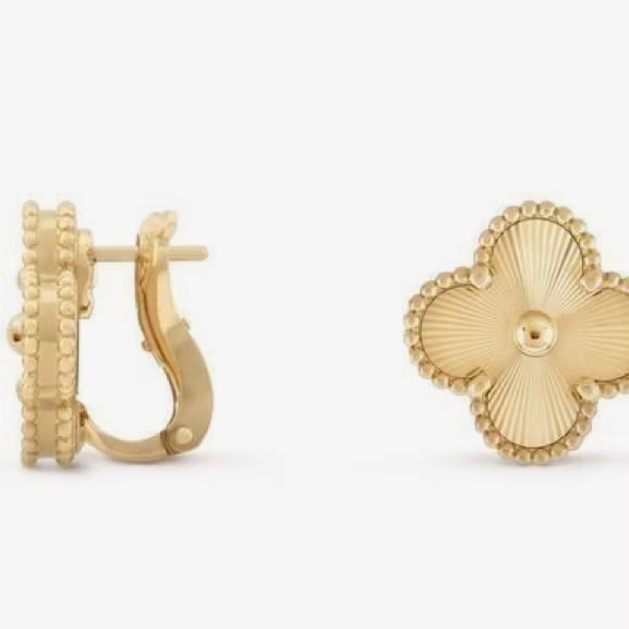 Boucles d'oreilles Trèfles dorées