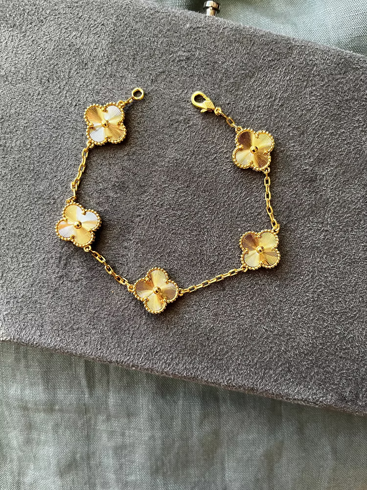 Bracelet trèfles doré